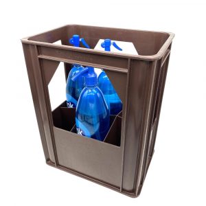 6 férőhelyes Műanyag barna láda