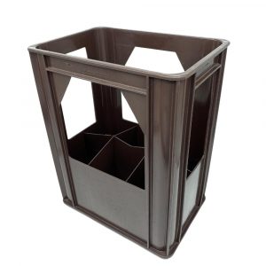 6 férőhelyes Műanyag barna láda